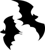 chauves-souris Icônes ensemble silhouette noir vecteur