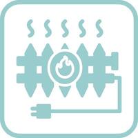 icône de vecteur de radiateur de chaleur