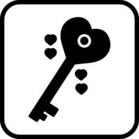 icône de vecteur de clé d'amour