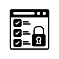 Les données Sécurité icône dans vecteur. logotype vecteur