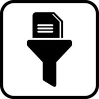 filtration document vecteur icône
