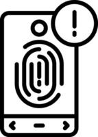 biométrique identification vecteur icône