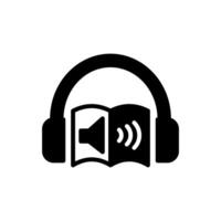 l'audio livre icône dans vecteur. logotype vecteur