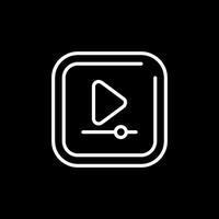 vidéo jouer carré vecteur icône