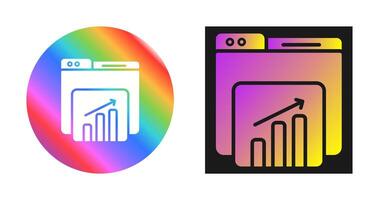 site Internet statistiques vecteur icône