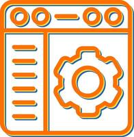 icône de vecteur de paramètres de navigateur