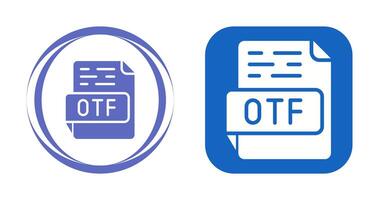 otf vecteur icône