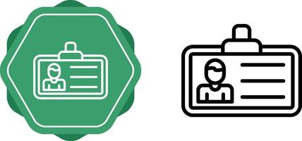 icône de vecteur de carte d'identité
