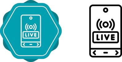 icône de vecteur de diffusion en direct