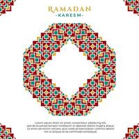 islamique géométrique ornement Ramadan salutation conception vecteur