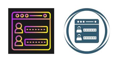 connectez-vous à l'icône de vecteur