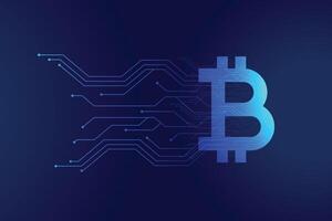 bitcoin crypto-monnaie La technologie numérique Contexte vecteur