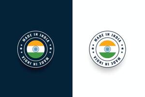 fabriqué dans Inde circulaire tricolore badge bannière célébrer le de la nation fierté vecteur