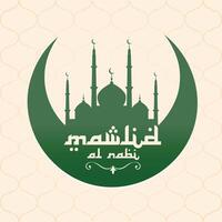 islamique mawlid Al nabi prophète anniversaire un événement Contexte vecteur