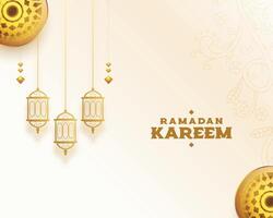 Ramadan kareem vœux bénédiction eid Festival salutation conception vecteur