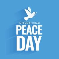 content monde paix journée affiche une symbole de espérer vecteur