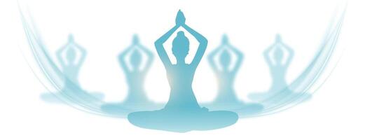 international yoga journée un événement bannière avec méditation posture conception vecteur