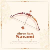 RAM navami arc et La Flèche Festival salutation conception vecteur