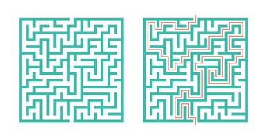 abstrait labyrinthe puzzle Jeu bannière résoudre le mystère vecteur