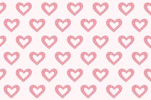 charmant et mignonne cœur modèle fond d'écran pour valentines couple vecteur