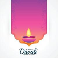 content diwali salutation carte pour Festival de lumières vecteur