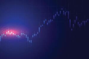 Stock marché et échange Contexte avec graphique diagramme pour investissement vecteur