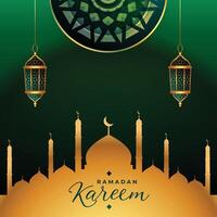 arabe Ramadan kareem islamique Festival salutation conception vecteur