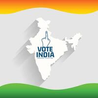 voter pour Indien général élection Contexte avec Inde carte conception vecteur