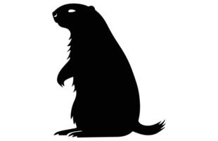 marmotte silhouette conception, marmotte noir vecteur conception ,marmotte marmotte silhouette.