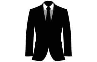 costume silhouette, hommes blazer ou veste symbole Facile silhouette icône sur Contexte vecteur