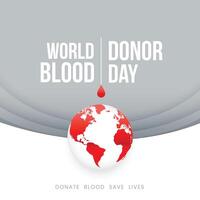 monde du sang donneur journée affiche avec Terre conception vecteur