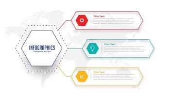 3 étape infographie chronologie organigramme modèle pour entreprise utilisation vecteur