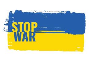 Arrêtez Ukraine et Russie guerre conflit concept vecteur