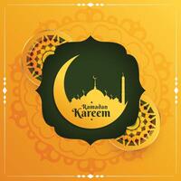 musulman Ramadan kareem réaliste salutation conception vecteur