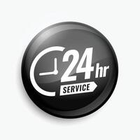 24x7 servir soutien bouton conception vecteur