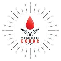 monde du sang donneur journée affiche avec main économie le laissez tomber de du sang vecteur