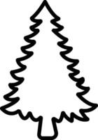 Noël arbre icône dans ligne style. vecteur pour applications et site Internet. isolé sur contient tel Icônes comme Noël arbre pouvez être utilisé pour nature, vacances, hiver affiches