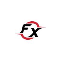 fx initiale esport ou jeu équipe inspirant concept des idées vecteur