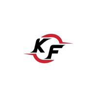 kf initiale esport ou jeu équipe inspirant concept des idées vecteur