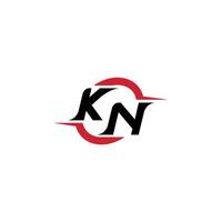 kn initiale esport ou jeu équipe inspirant concept des idées vecteur