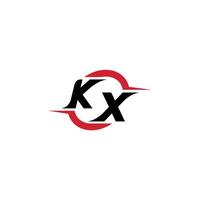 kx initiale esport ou jeu équipe inspirant concept des idées vecteur