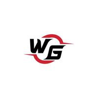 wg initiale esport ou jeu équipe inspirant concept des idées vecteur