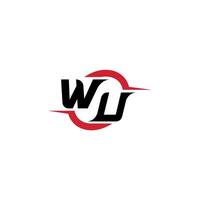 wu initiale esport ou jeu équipe inspirant concept des idées vecteur