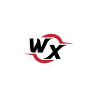 wx initiale esport ou jeu équipe inspirant concept des idées vecteur