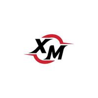 xm initiale esport ou jeu équipe inspirant concept des idées vecteur