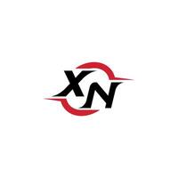 xn initiale esport ou jeu équipe inspirant concept des idées vecteur