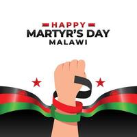 martyrs journée Malawi vecteur conception modèle