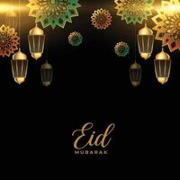 arabe décoratif eid mubarak vœux salutation conception vecteur