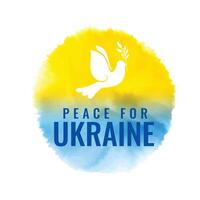 paix pour Ukraine aquarelle affiche vecteur