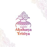 hindou Kalash conception pour akshaya tritiya un événement vecteur